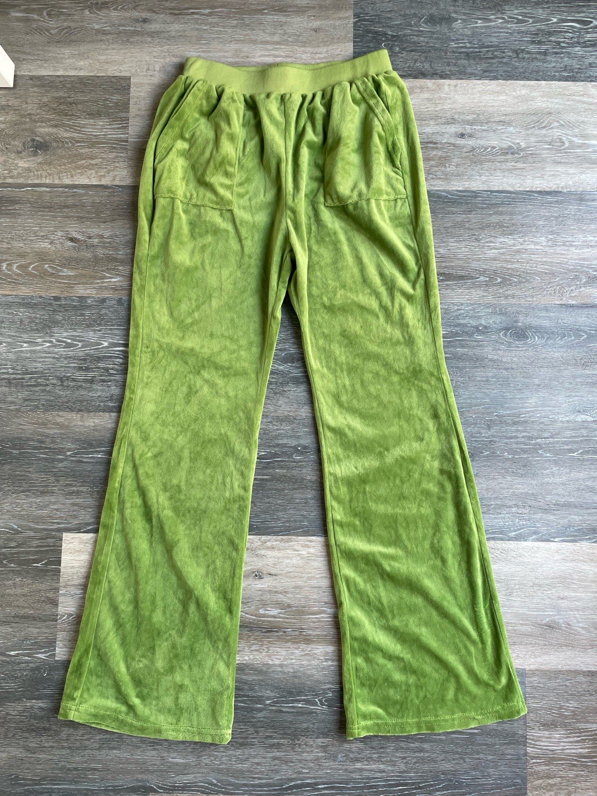 Y2K Style Green velvet trousers
