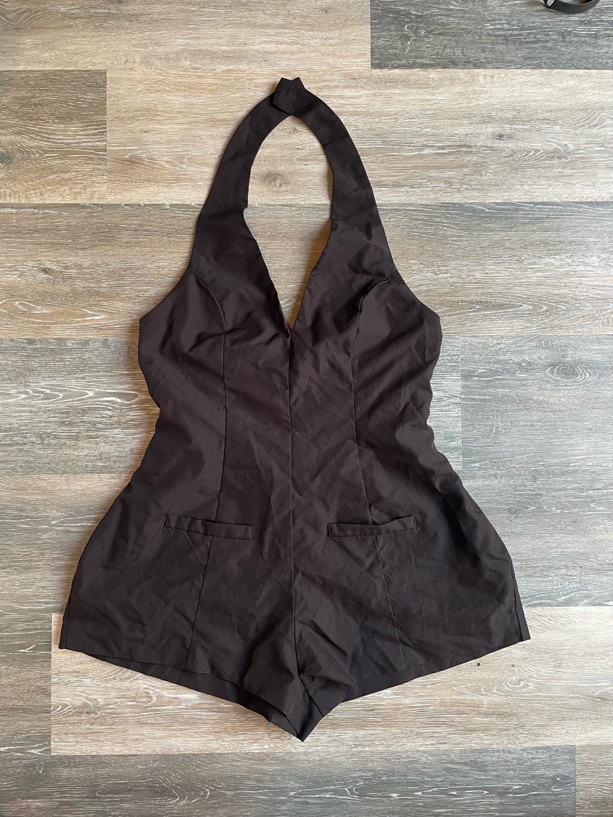 Black Halterneck Playsuit