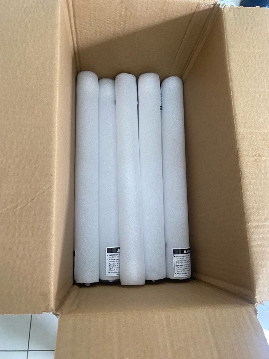 Batch of unused 20 foam glow sticks