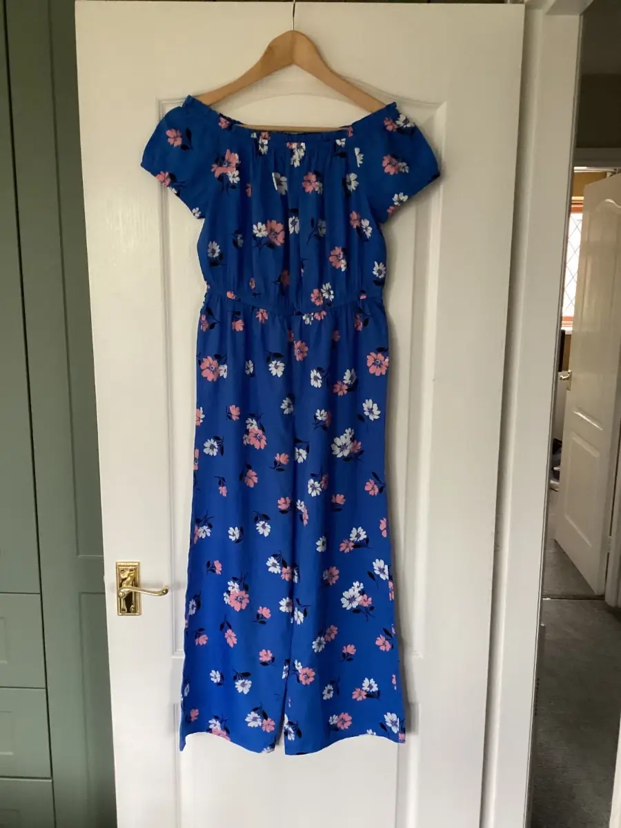 New Look 915 Generation Vibrant Blue Floral Jumpsuit - Age 13
