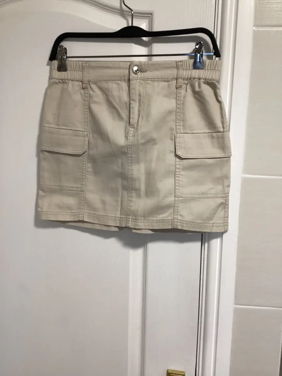 New Look 915 Generation Cream Cargo Mini-Skirt - Age 13