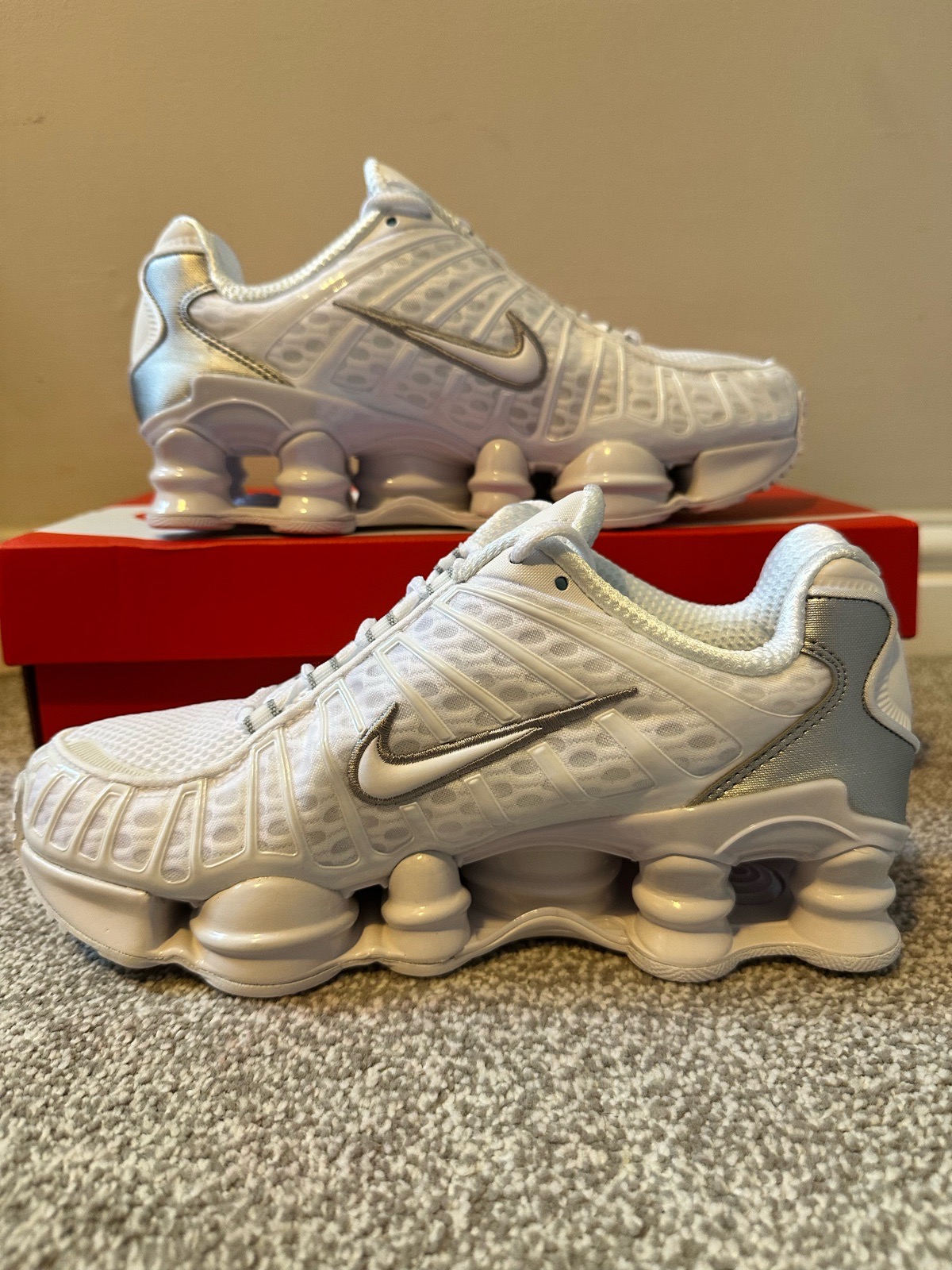 Nike Shox TL White/Metallic Silver