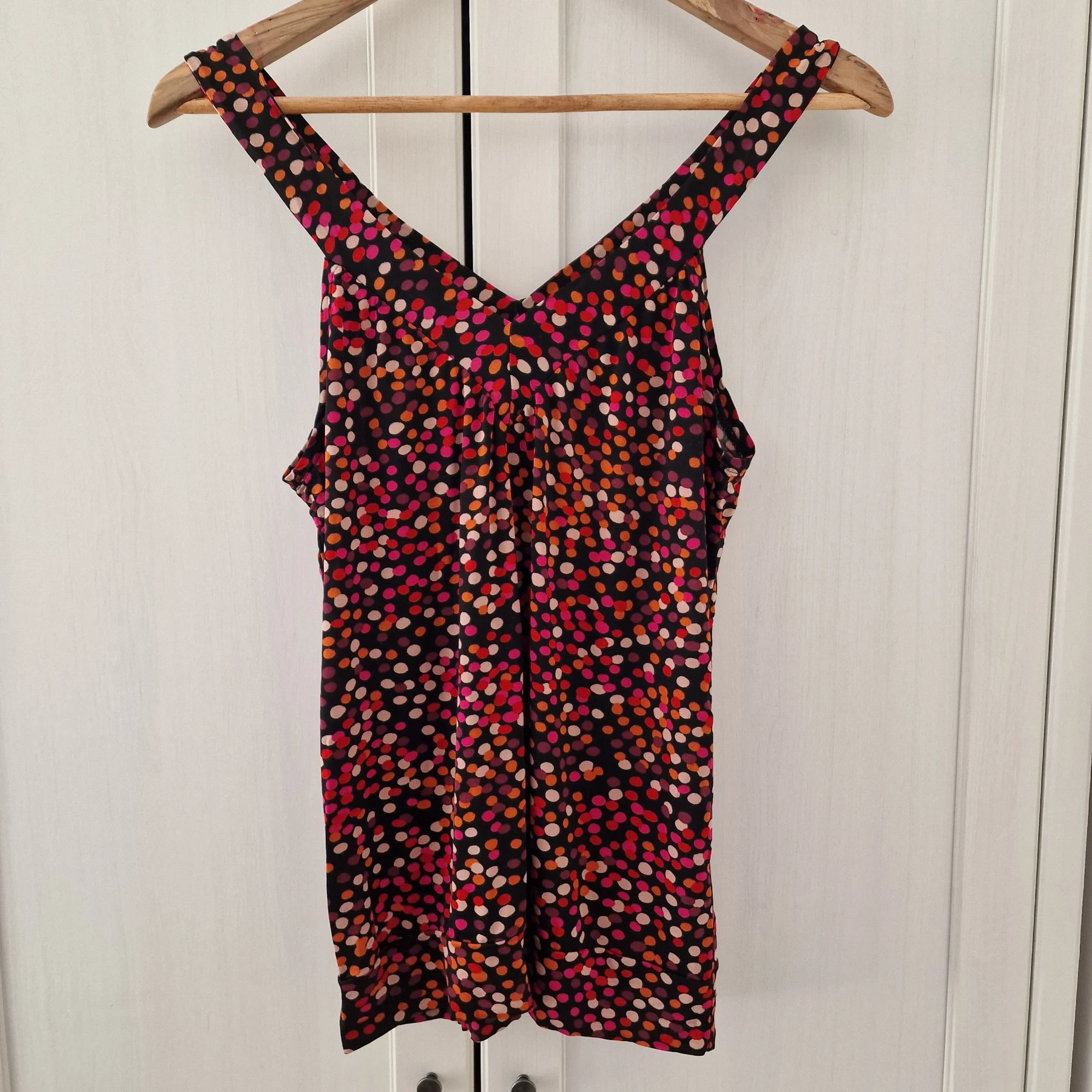 Vintage Y2K Topshop dotty polka dot cami vest top UK 12
