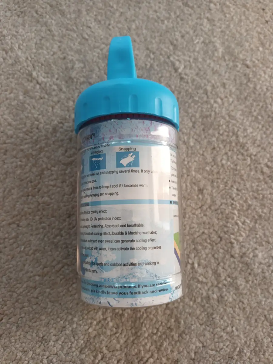 Cool towel with Hanging Bottle