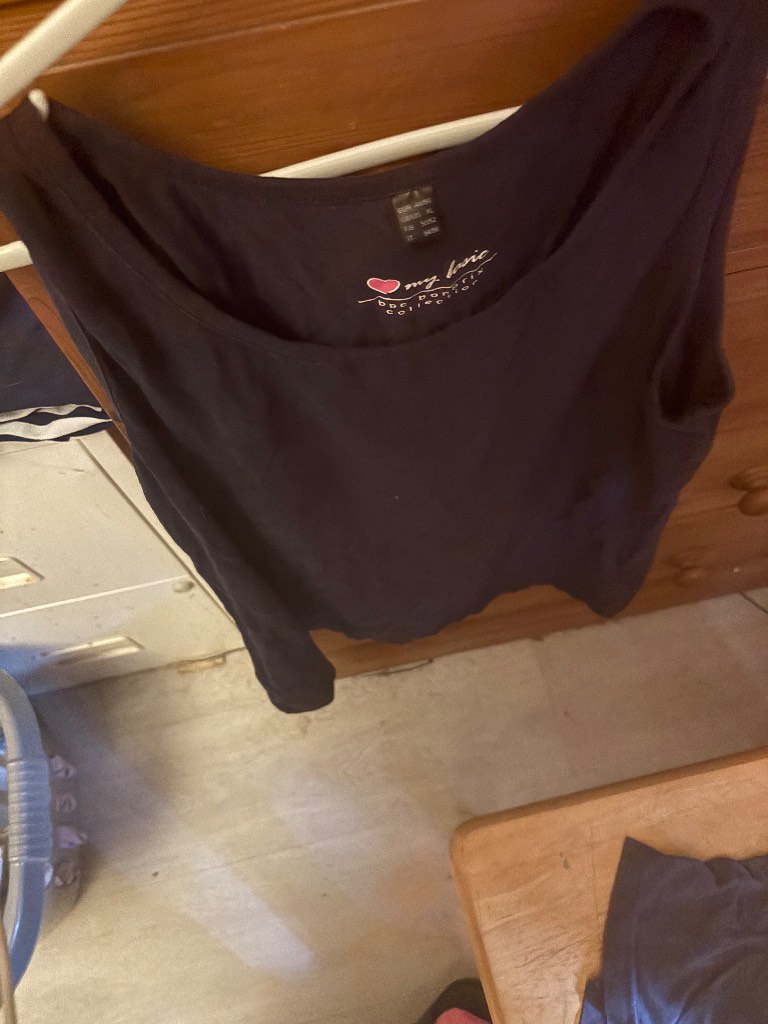 Ladies black vest top size 24