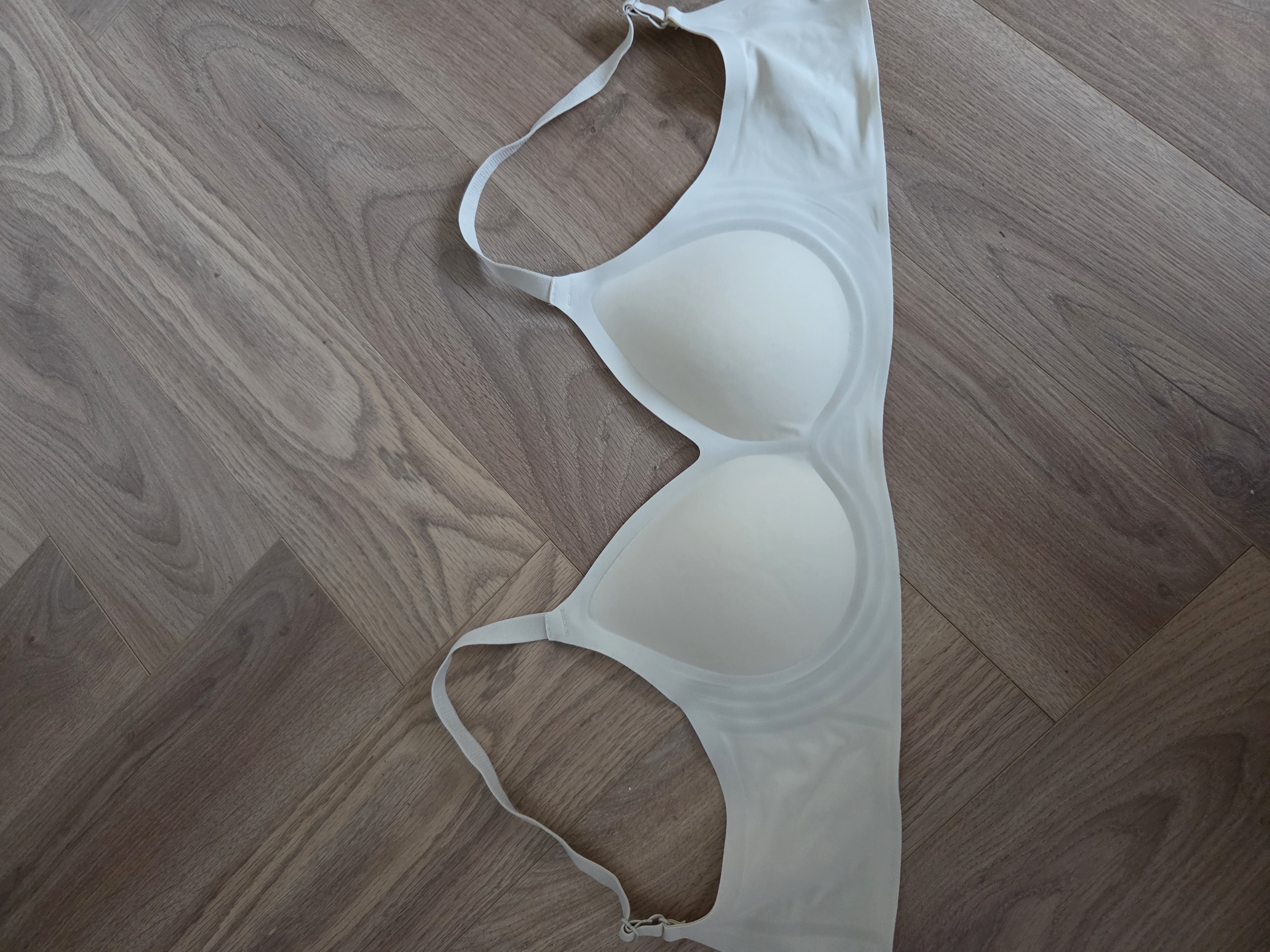 Beige non-wired bra