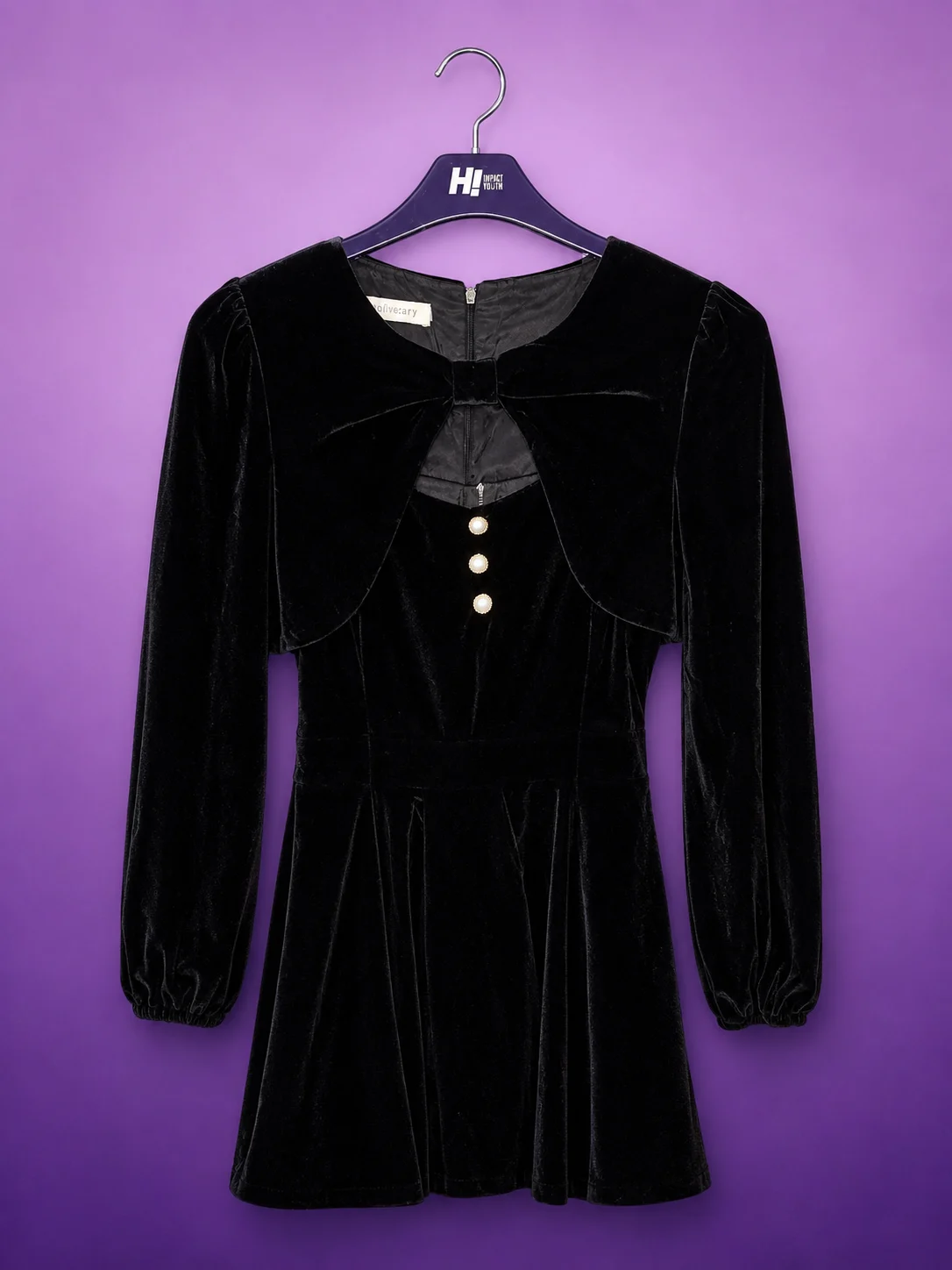 Vintage 2 piece velvet mini skater dress and overcoat size large (more 8-12)