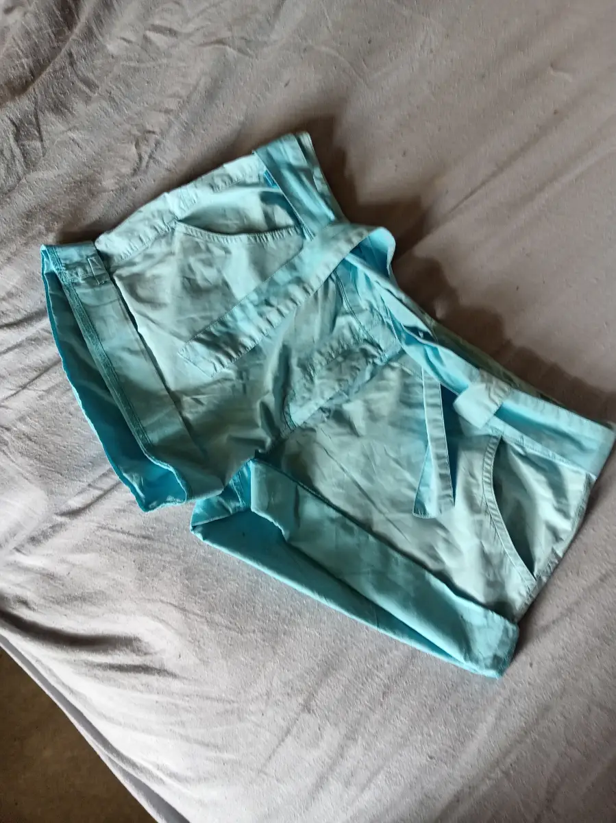 y2k aqua low rise shorts