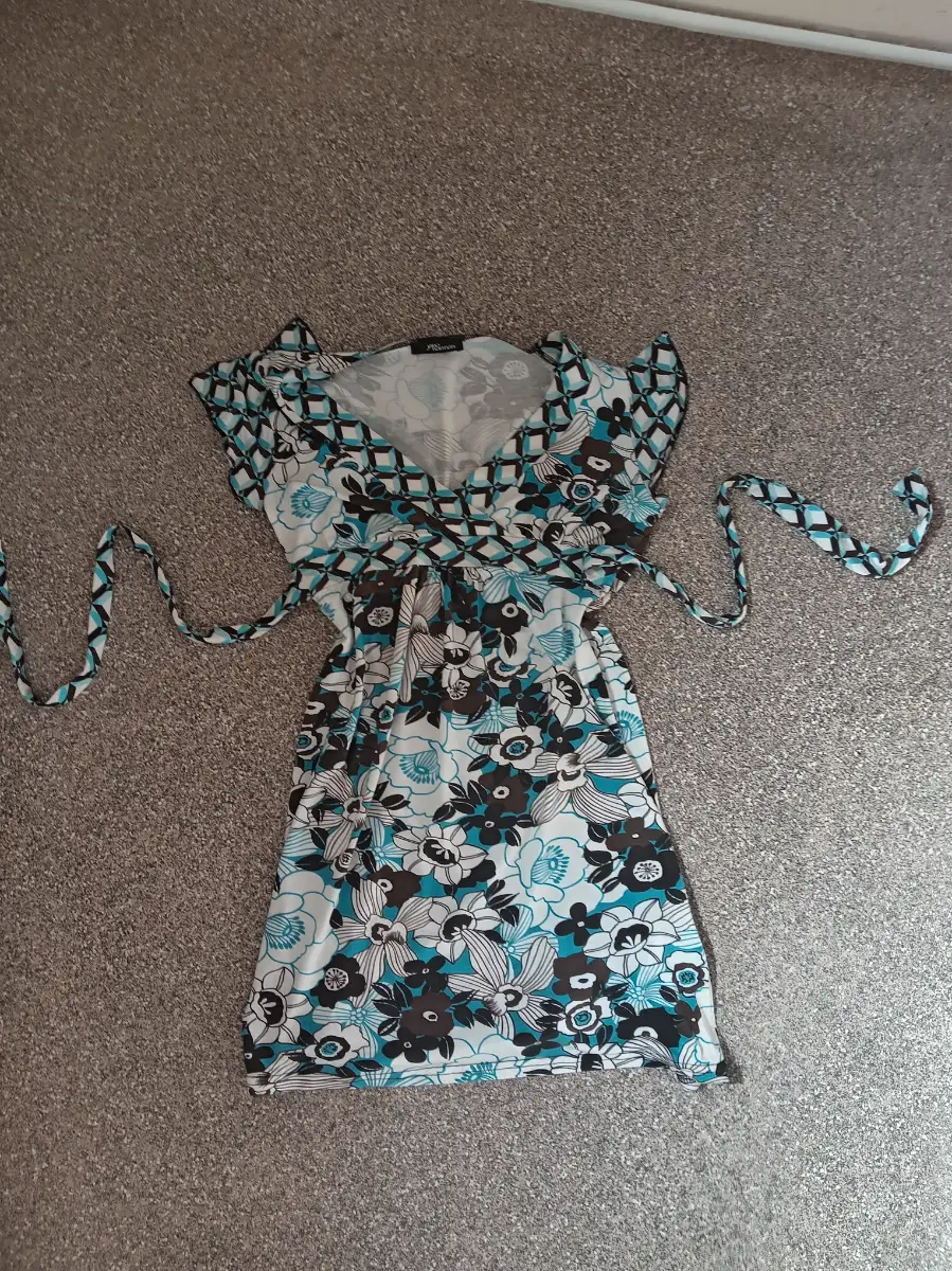 Vintage Jane Norman 2000s Floral Wrap Blouse Retro Y2K