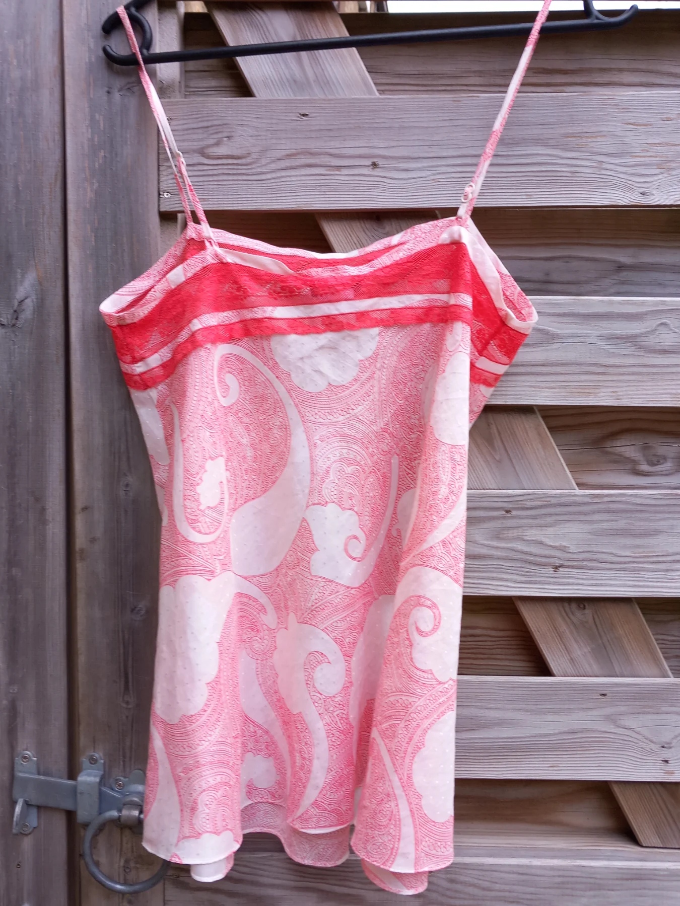 Paul & Joe Pink White Camisole Top Size 2 UK Size 10 Cotton Summer Y2K New with Tags
