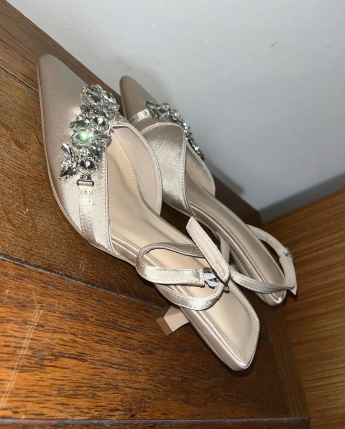 Dune London "Destinee" satin stiletto heels