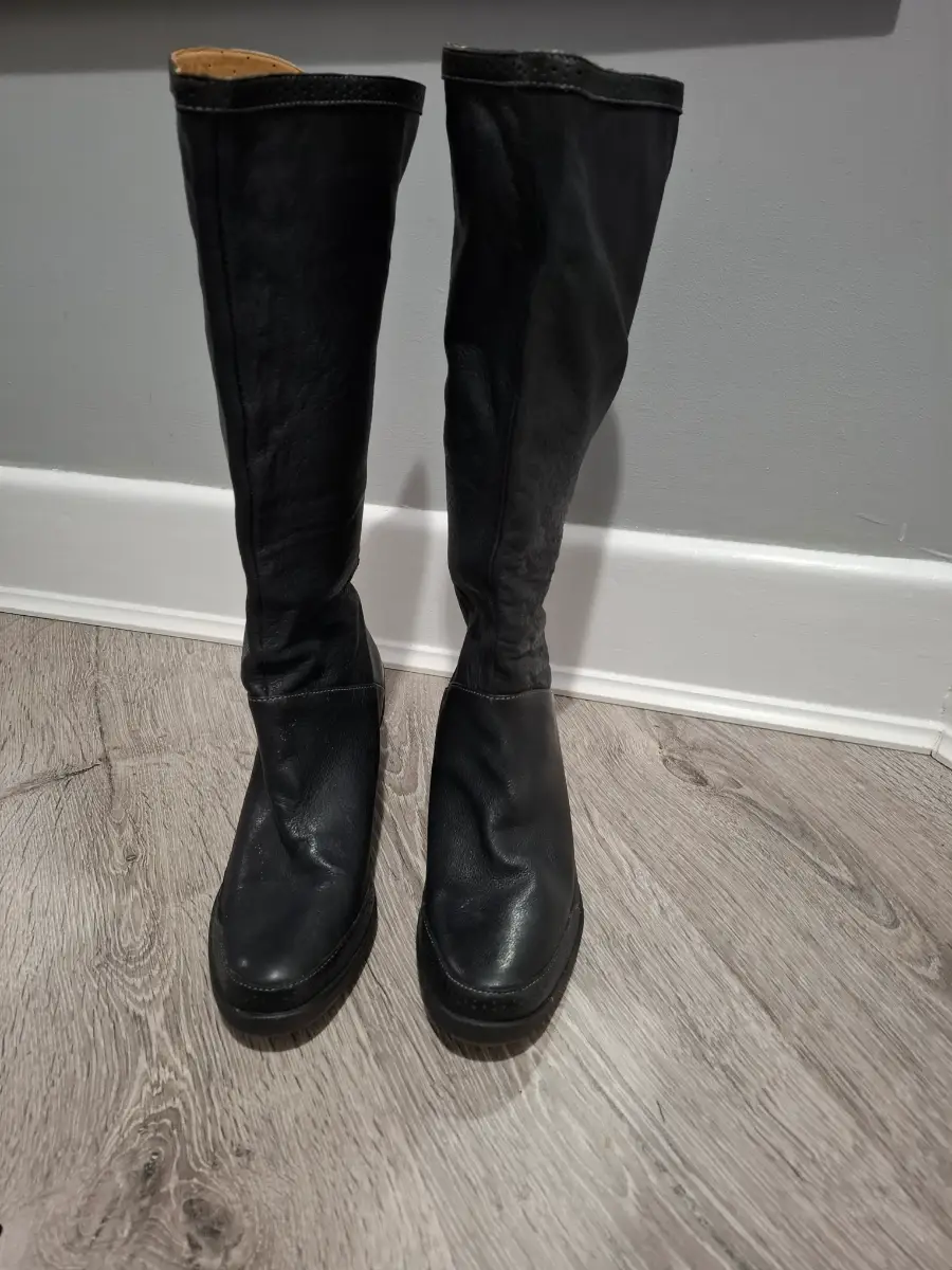 Clarks Unstructured Knee High Boots - Size 6.5