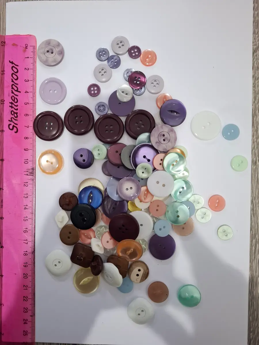 Buttons For Arts, Clothing, Crafts, Favours and Toy Makes