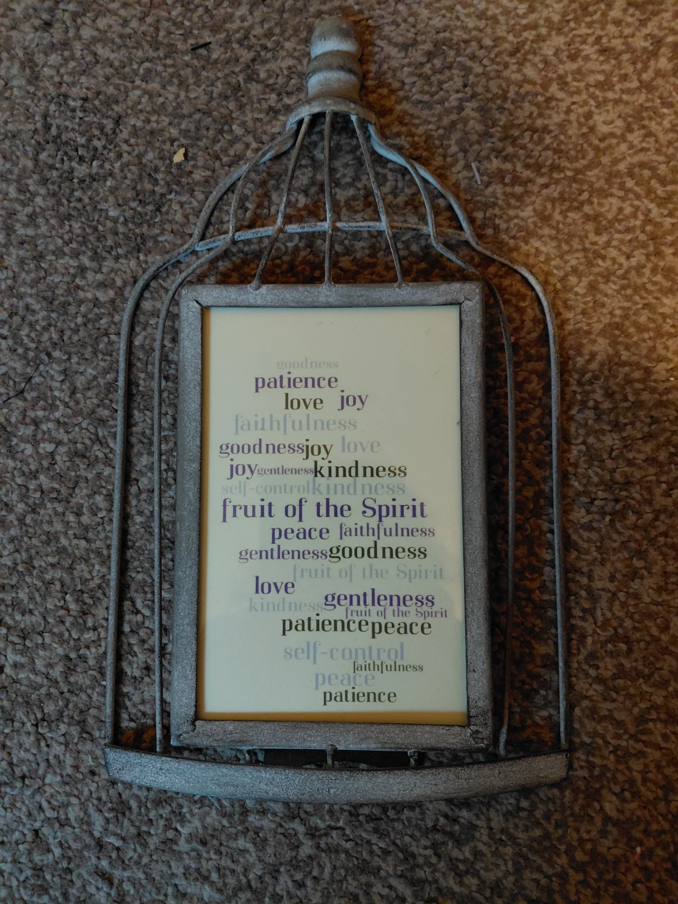Unbranded bird cage shape photo frame