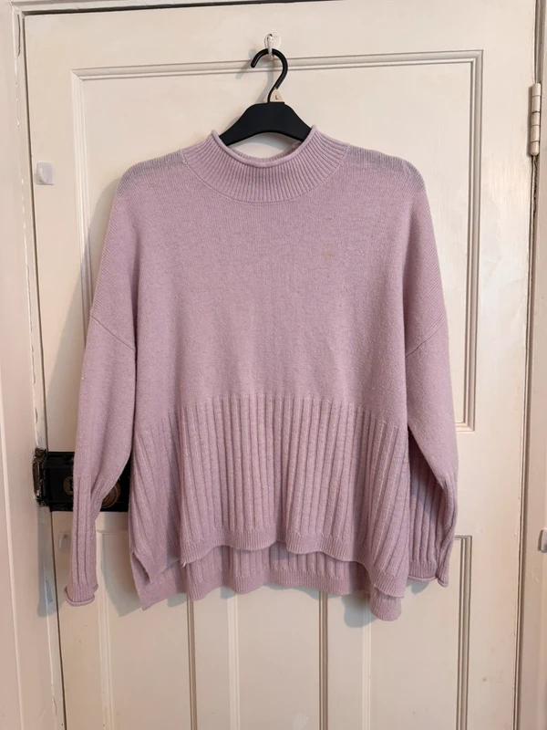 M&S Collection Jumper Top Pale Lilac Long Sleeve Size XL