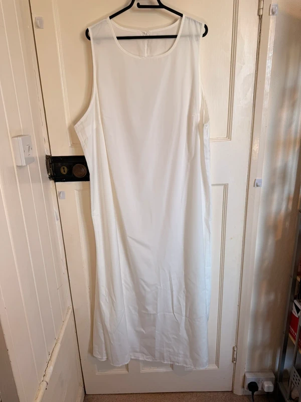 Shein Curve Maxi Dress White Lightweight Sleeveless Size 7XL UK 32