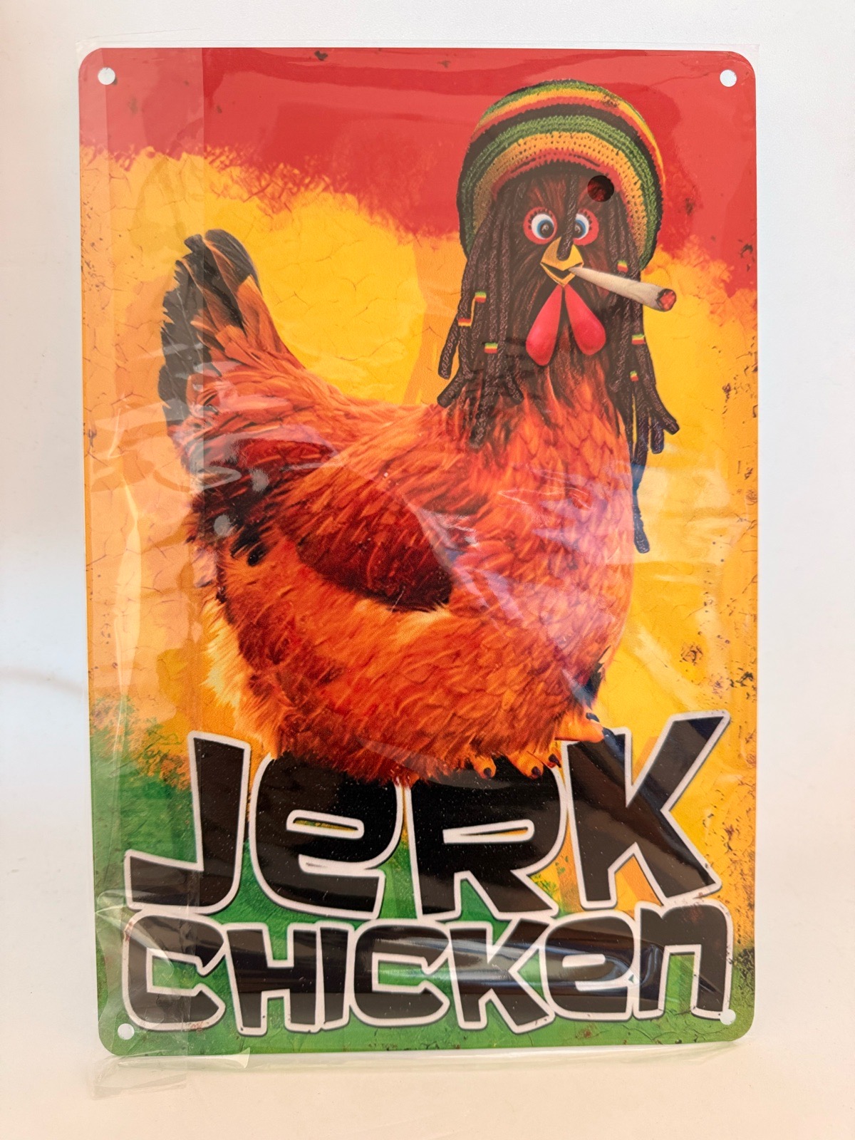 Metal Wall Art Jerk Chicken 30cm x 20cm New