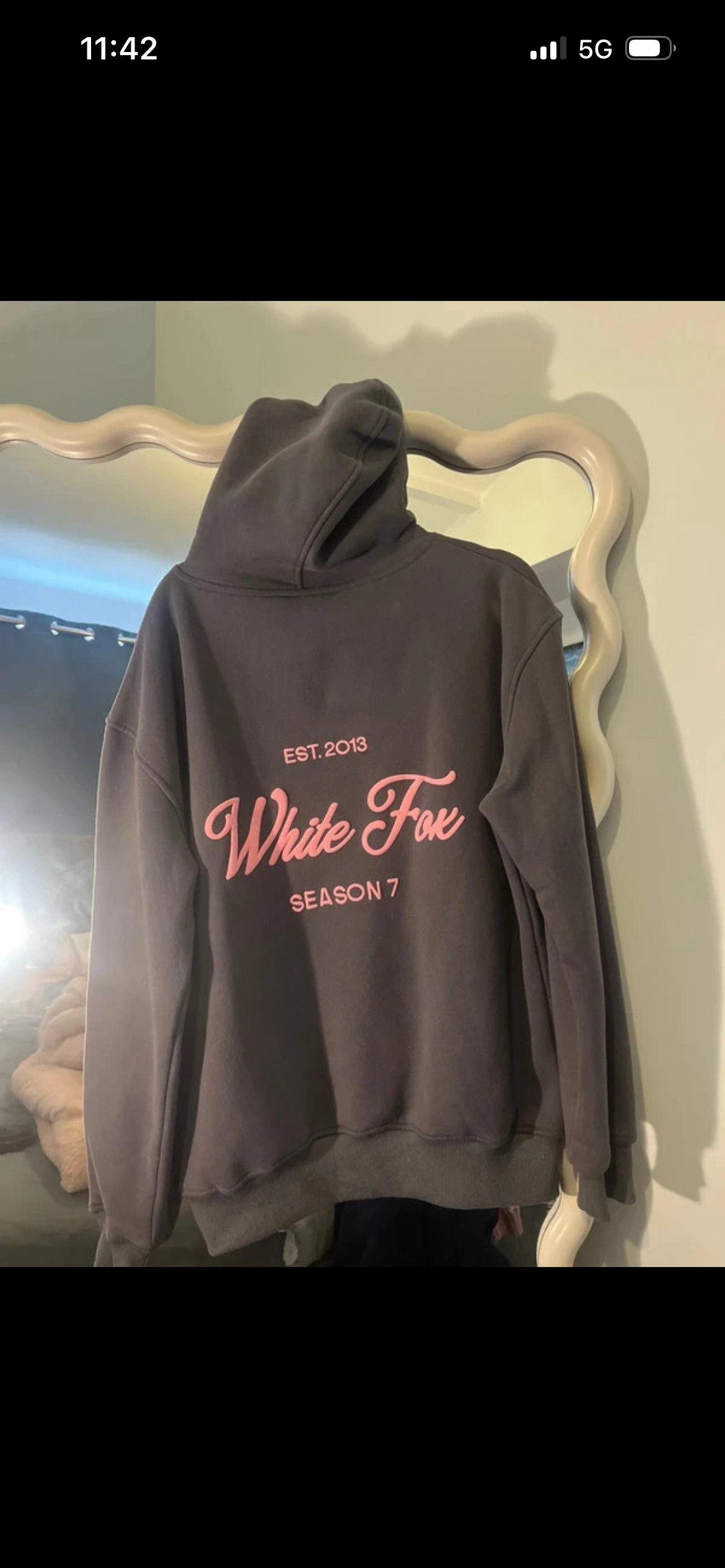 White fox hoodie
