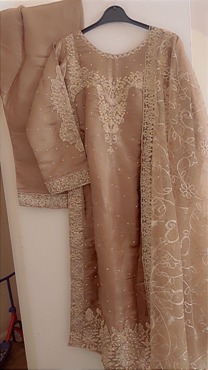 Heavily done up Very elegant wedding outfit brand new size small