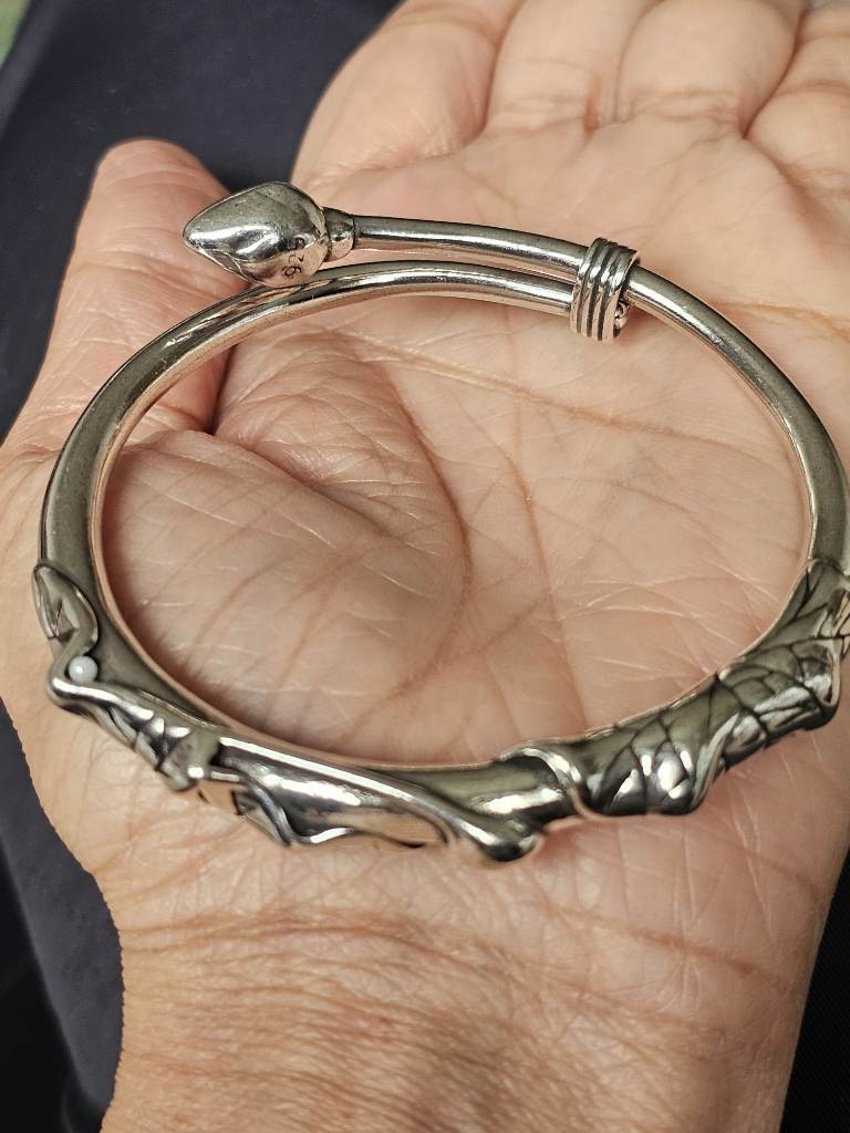 925 sterling silver marked beautiful strong bangle