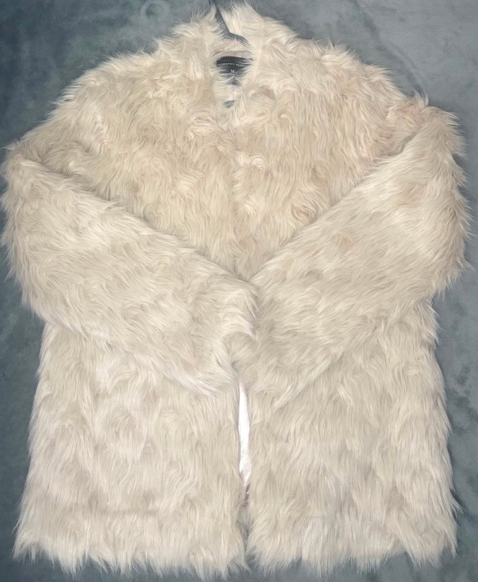 Dorothy Perkins Cream Faux Fur Jacket