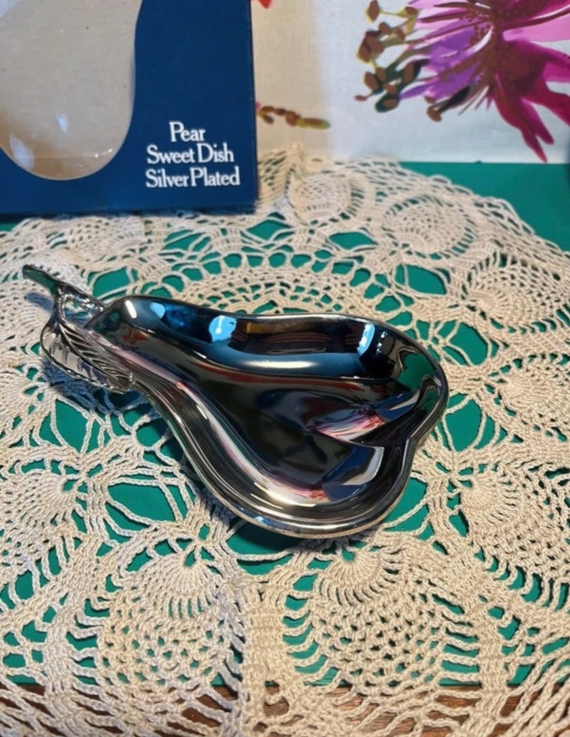 Vintage Seba Silver Plated Pear Sweet Dish – Boxed
