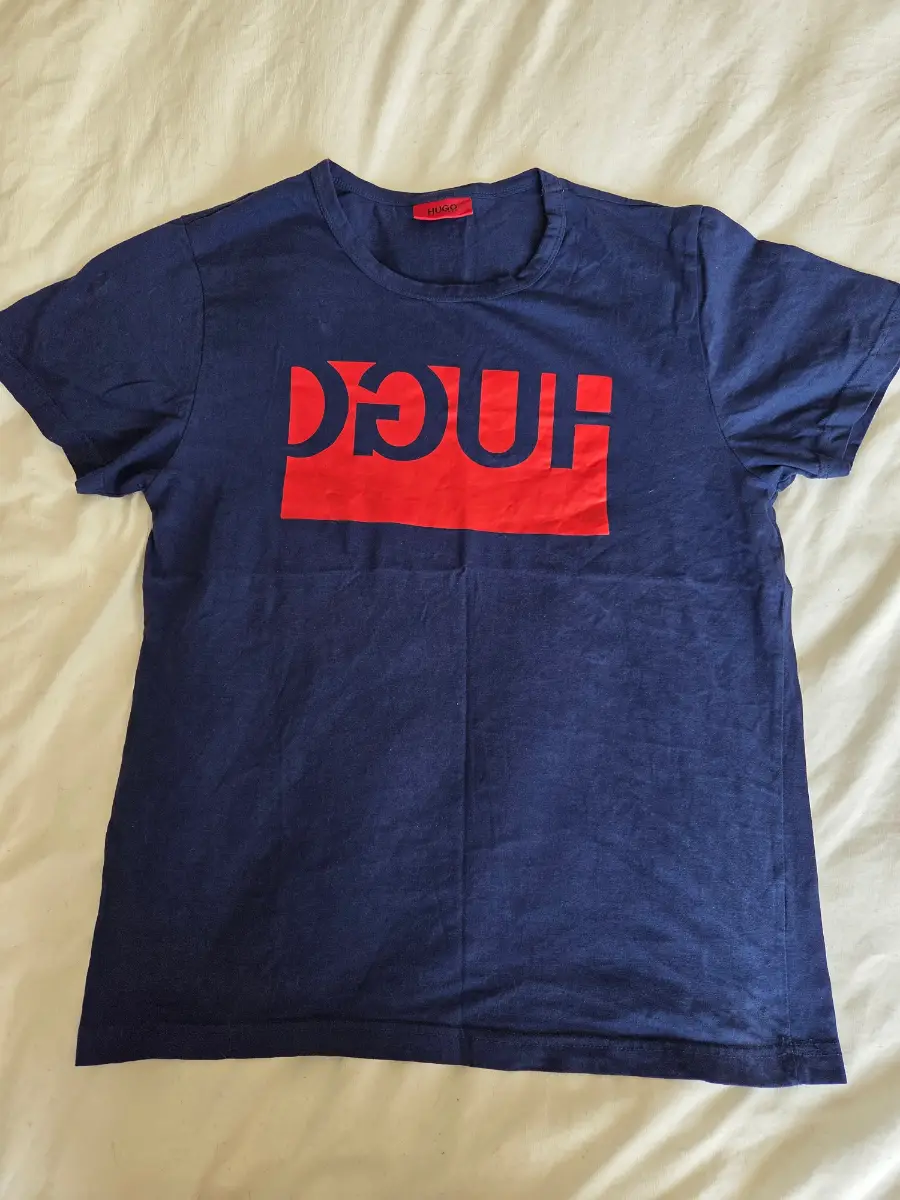 Preloved Hugo Boss Navy T-Shirt, Size L