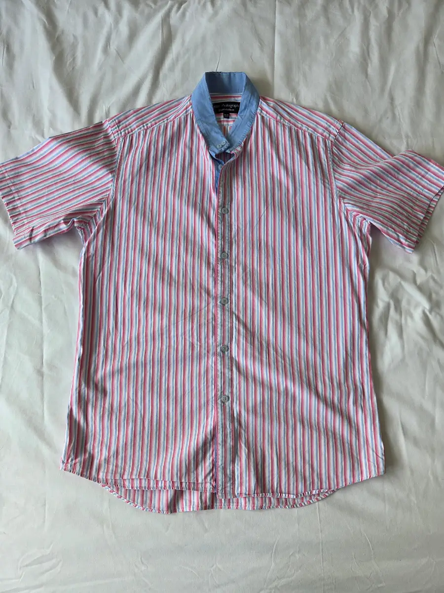 Marks & Spencer Autograph Pure Cotton Striped Shirt 15 ½" Collar