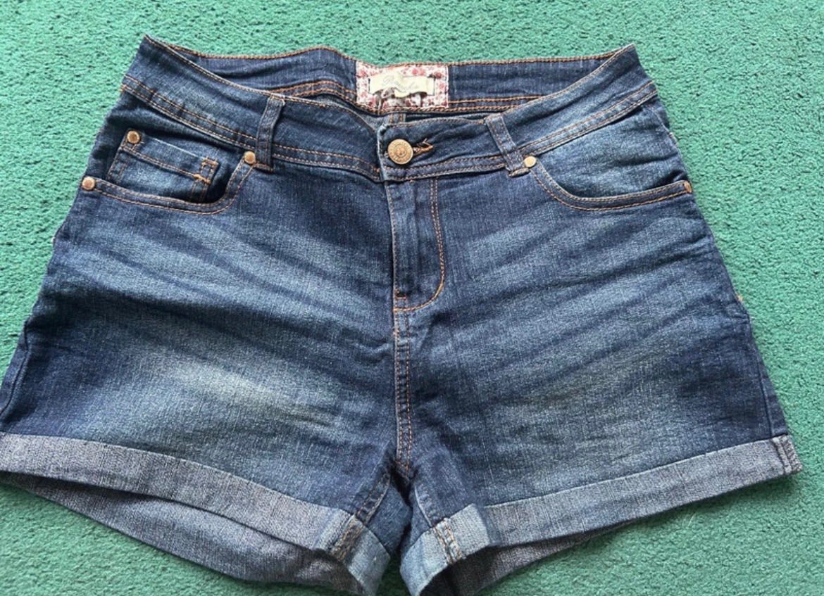Ladies blue denim shorts size 10