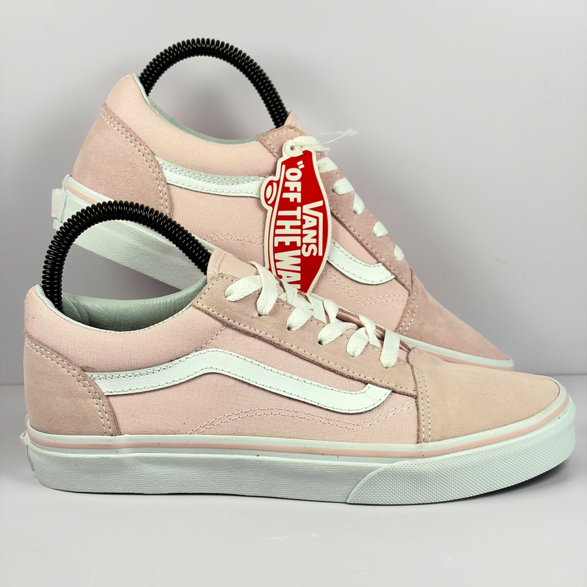 VANS Pink Rose Canvas Classic Low Top Trainers Women's  Teens UK Size 5