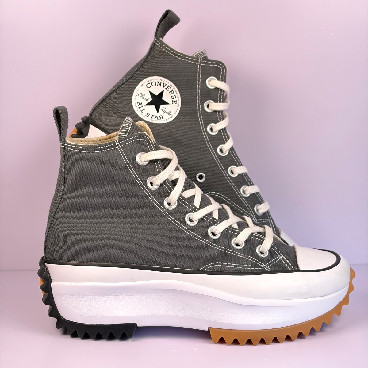 Converse Run Star Hike Size Uk 5 Trainers High Tops Grey Platform