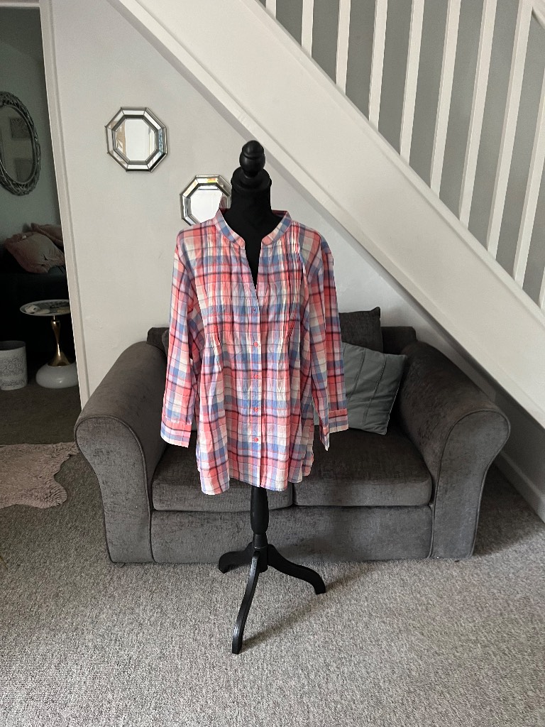 Smocked shirt cotton traders