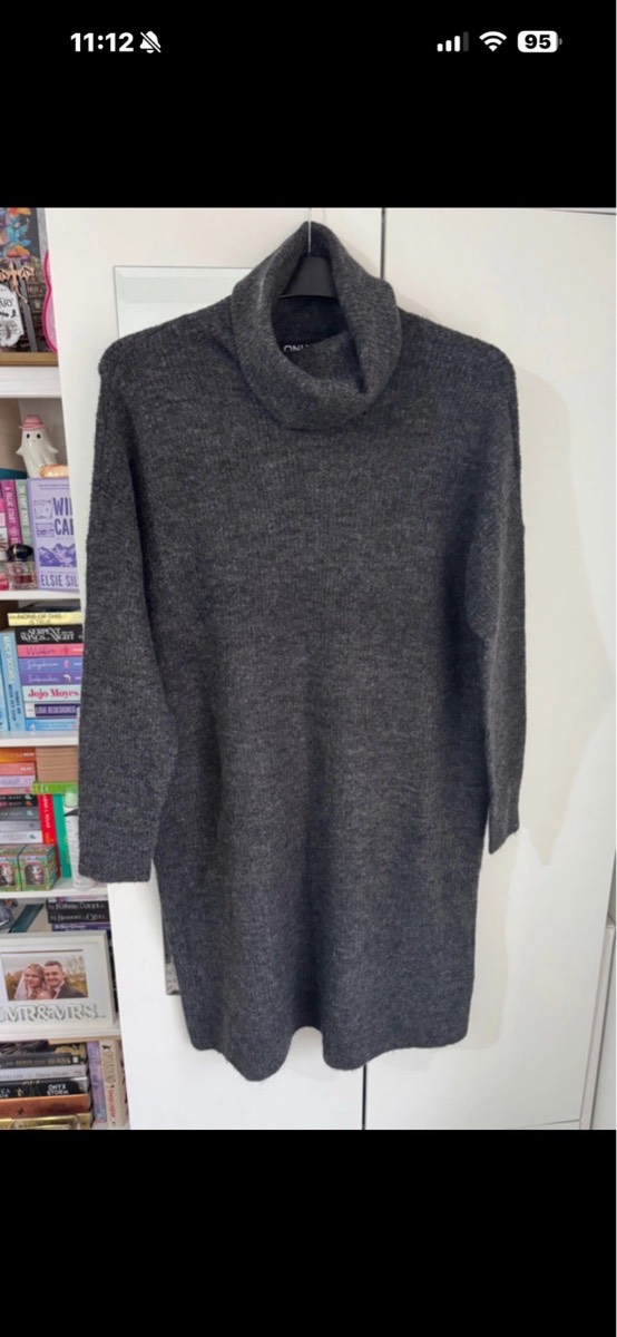 Ladies Jumper dress - dark grey - size L