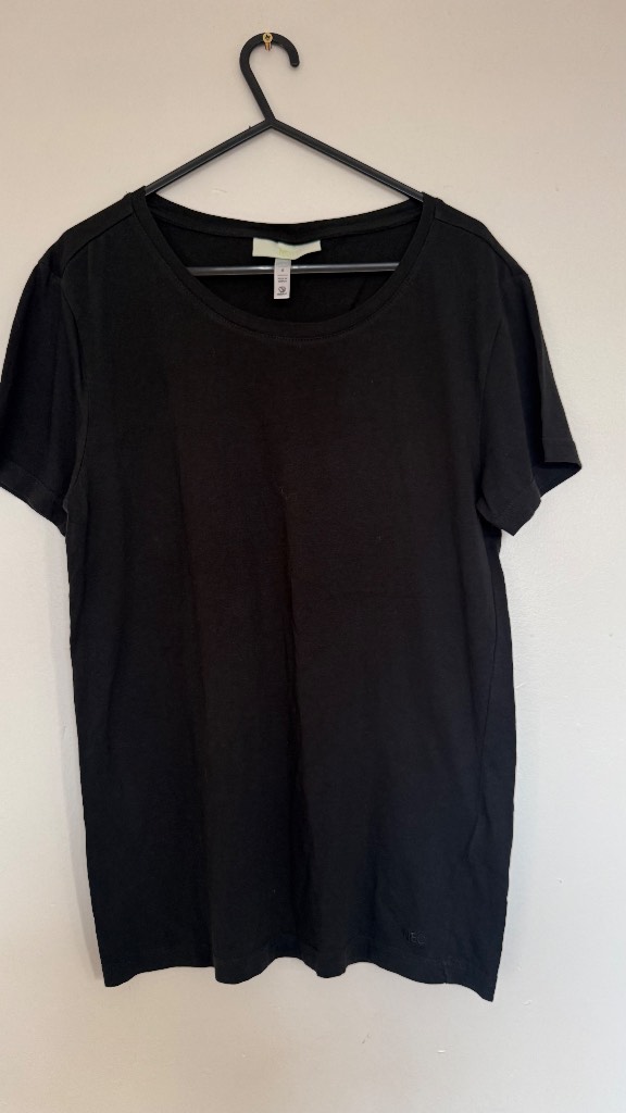 Adidas Neo Label Black Crew Neck T-Shirt Size S Womens Basic Cotton Casual Tee