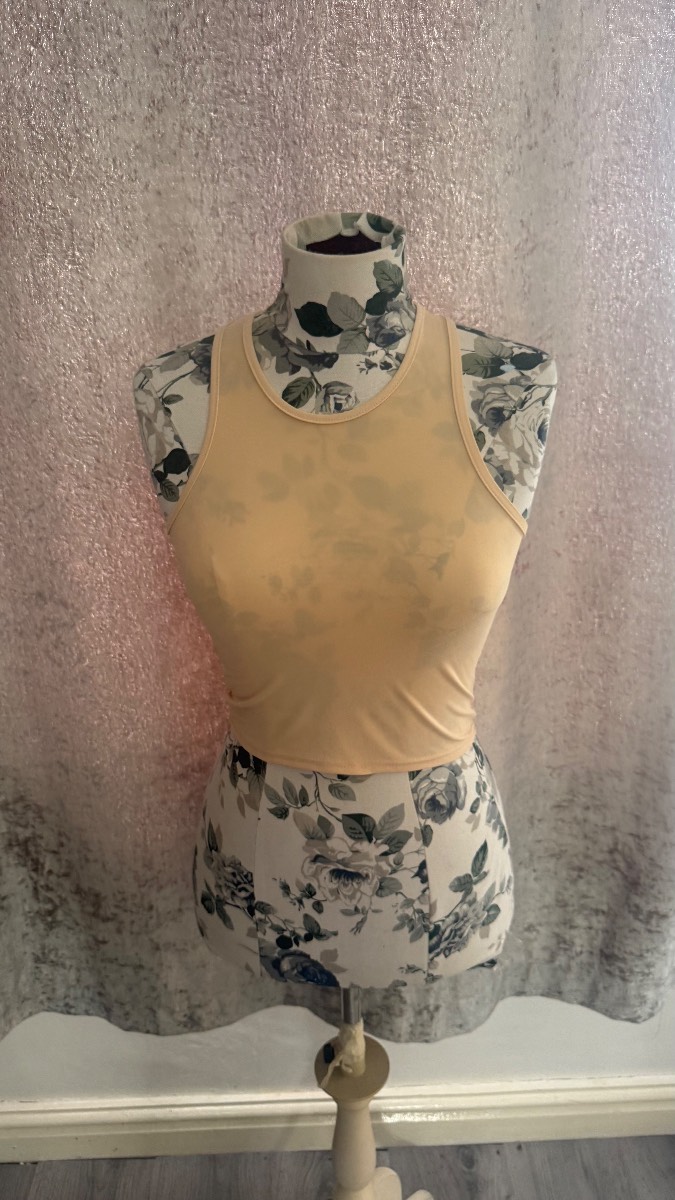 PrettyLittleThing Nude Beige Crop Top UK 10 BNWT