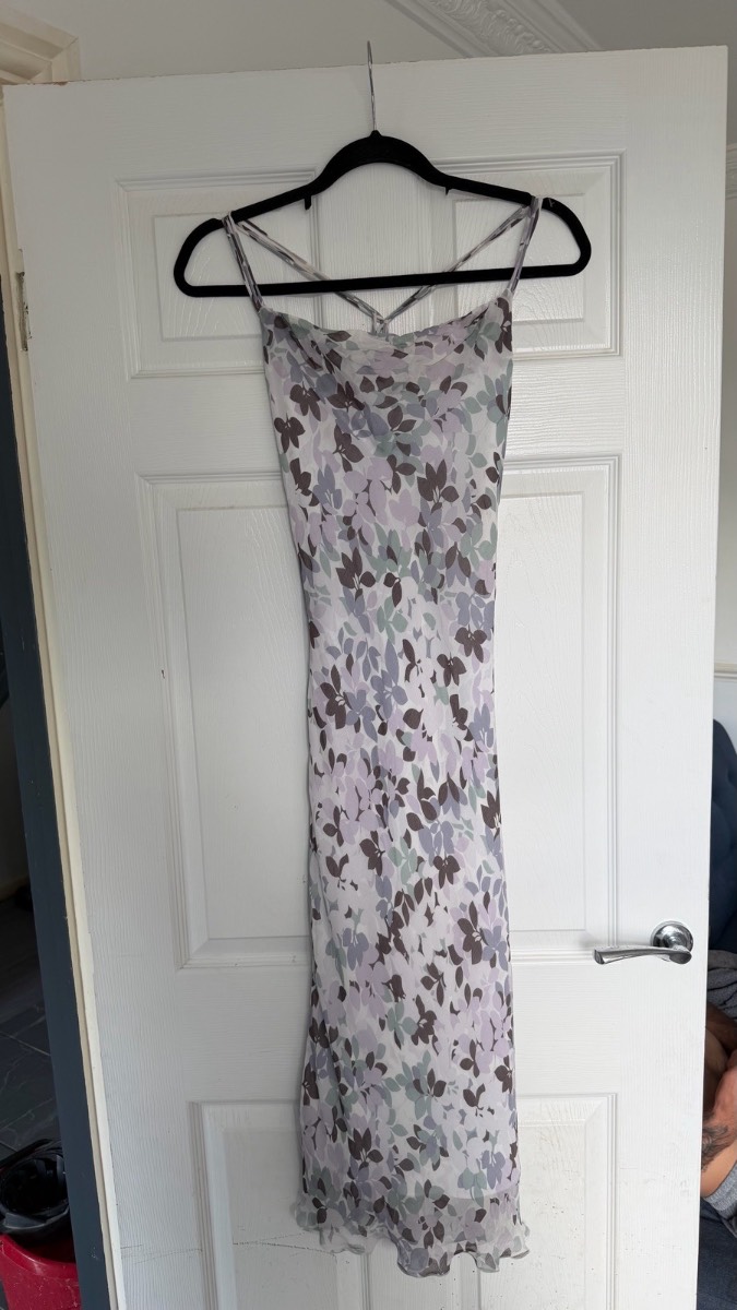 Principles Floral Cowl Neck Midi Slip Dress UK 10