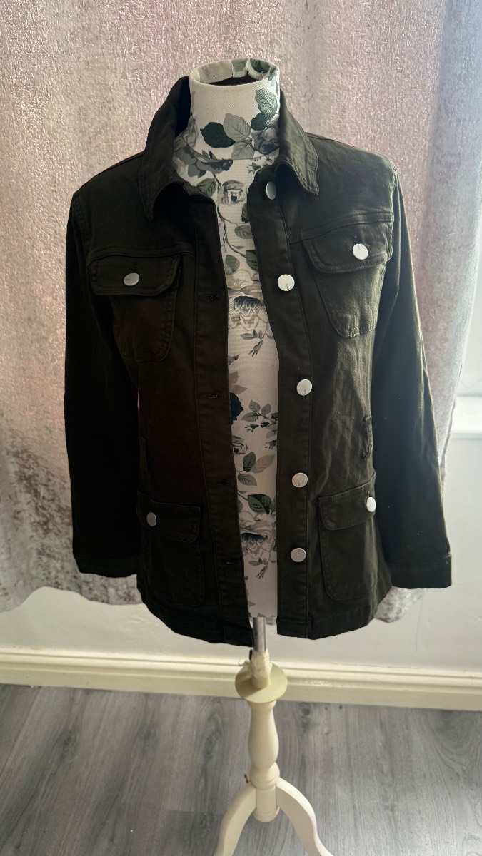 BNWT Oasis Khaki Utility Jacket UK 10
