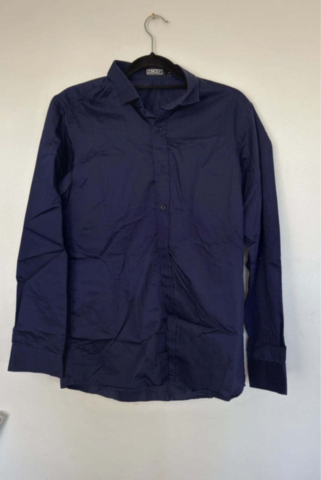 Concept Men’s Navy Blue Button Shirt Size L New Without Tags Smart Casual