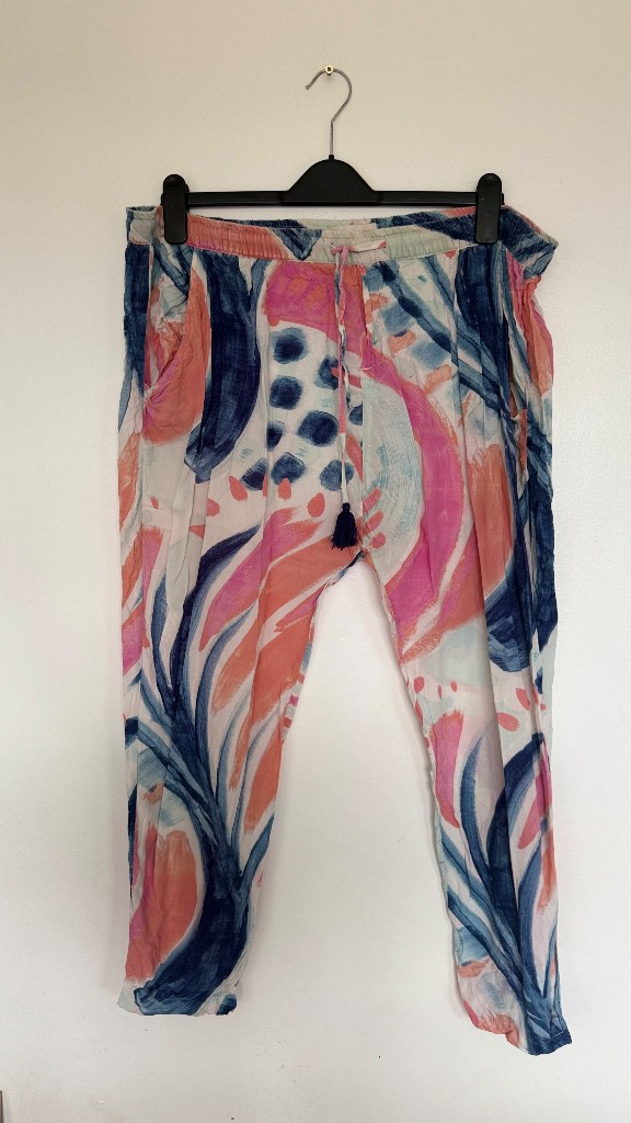 Peter Alexander Womens Tropical Print Lounge Trousers Size M Pyjama Bottoms