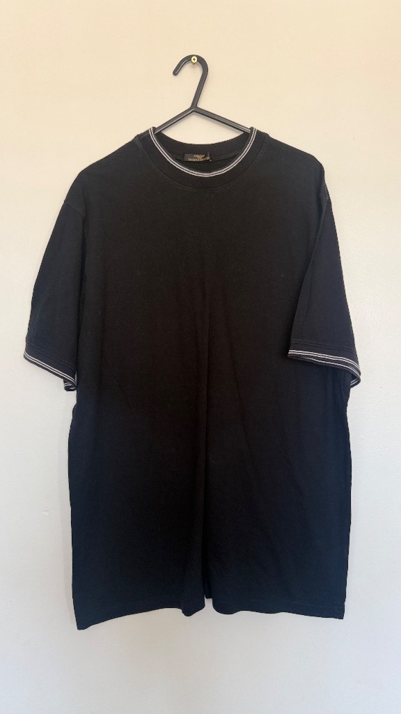 90s Vintage St Michael by M&S Black Minimalist Tee Size 14