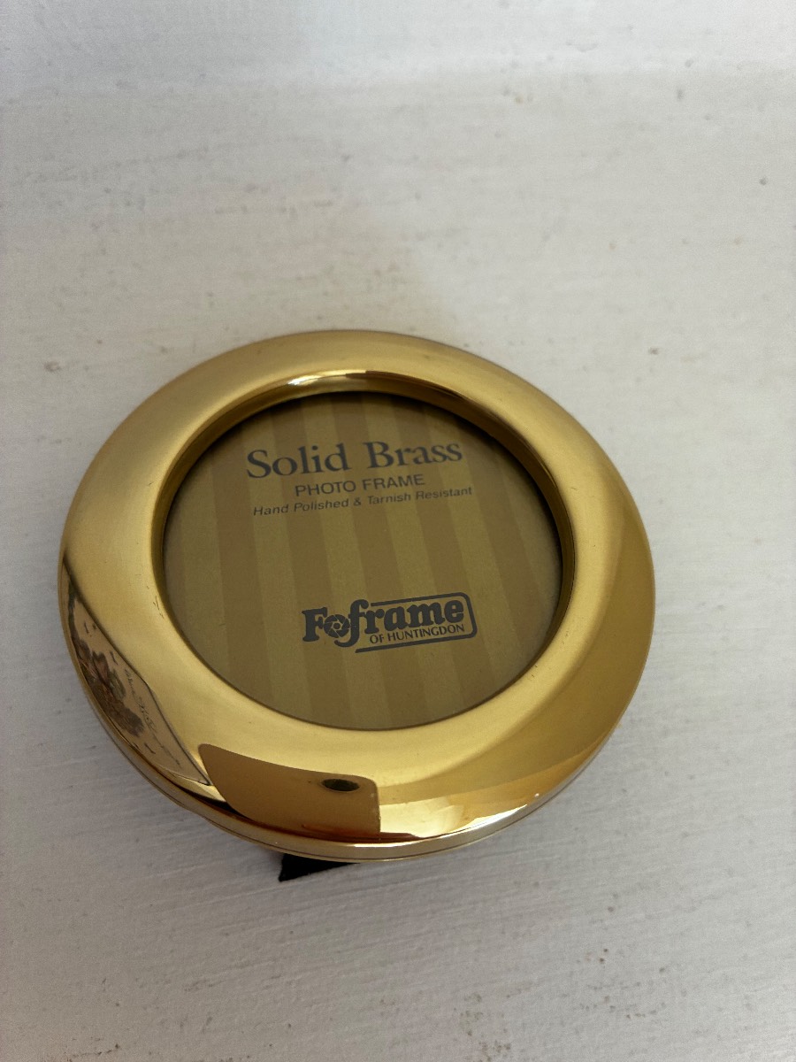 Solid brass mini photo frame