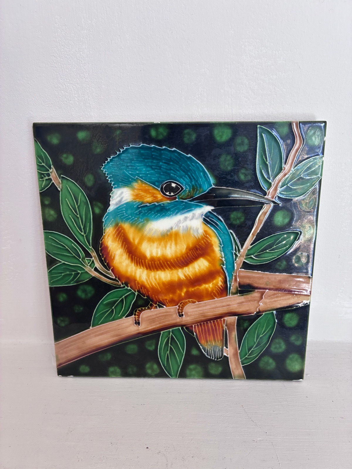 Kingfisher tile The noble king ceramic wall tile