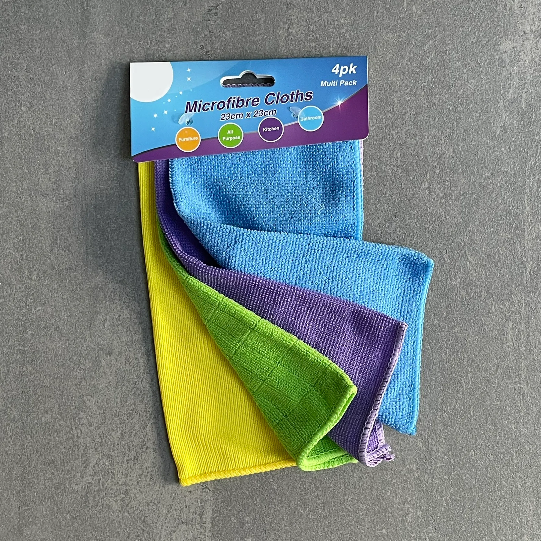 Pack of 4 Microfibre Cleaning Cloths