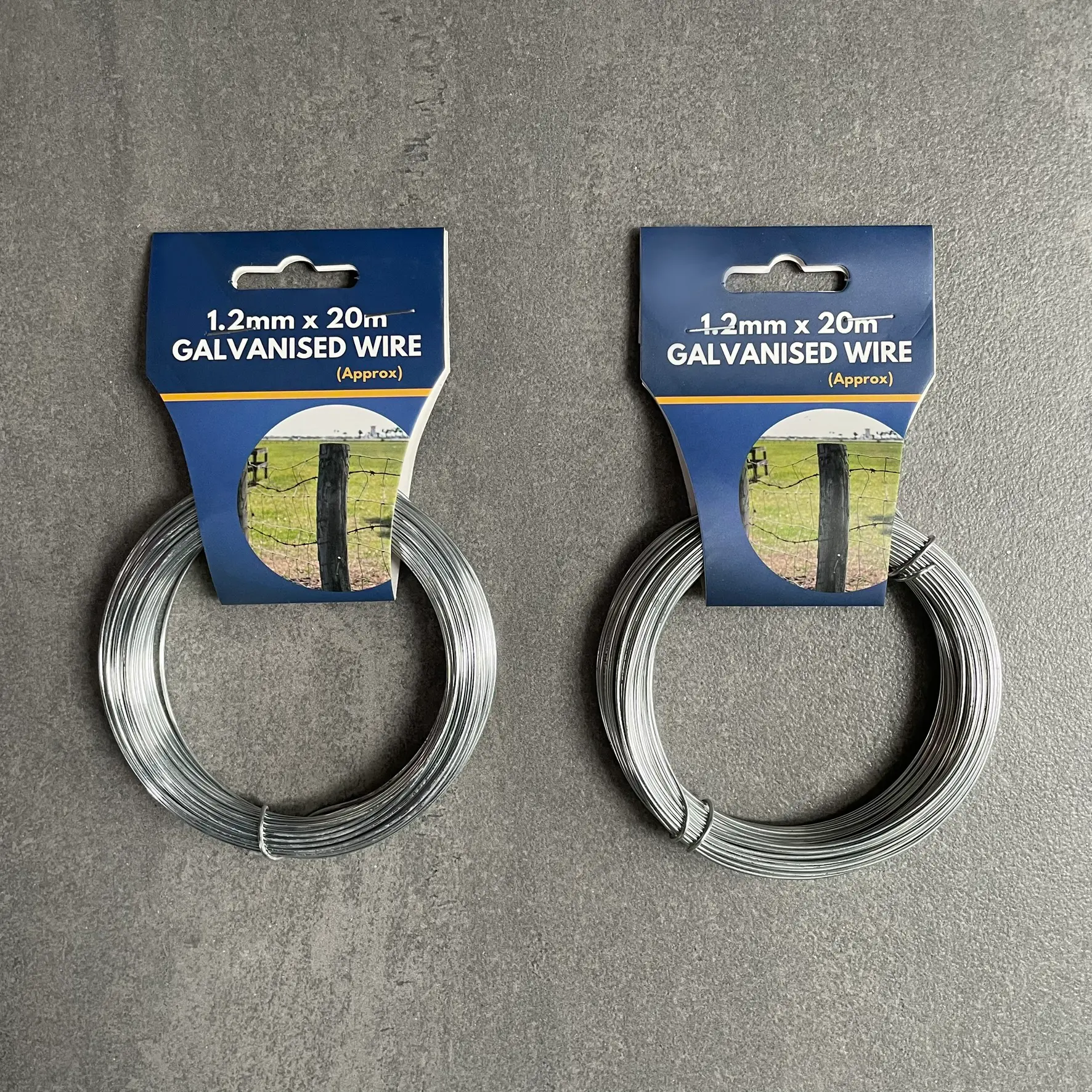 2 packs of 1.2m galvanised wire ideal for the garden or jewellery making
