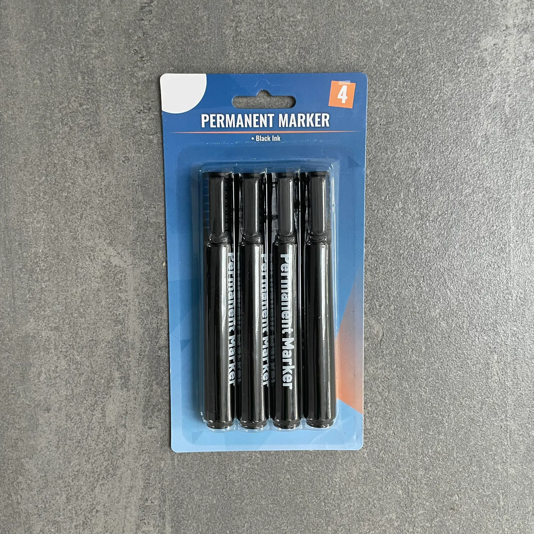 4 Black Marker Pens Markers