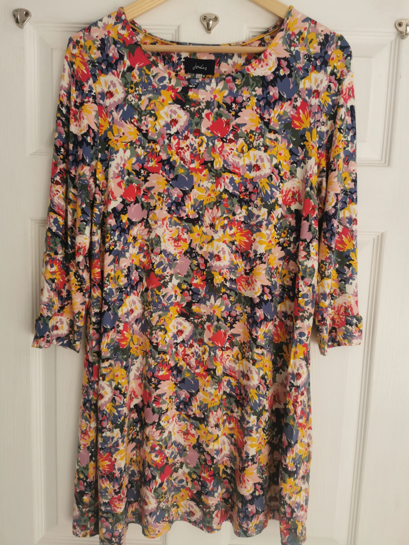 Joules vibrant floral dress size 12