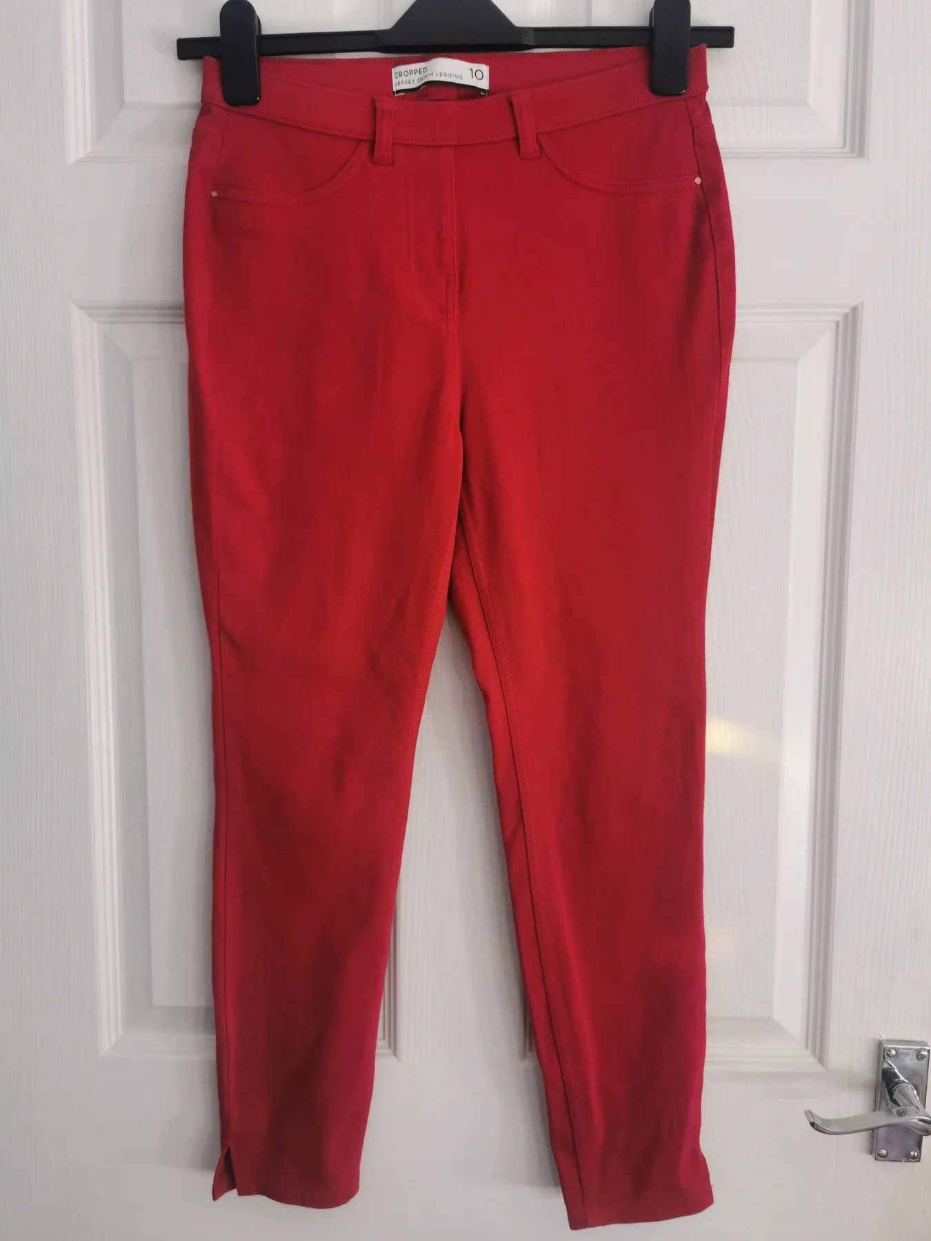 Next red skinny jeans size 10