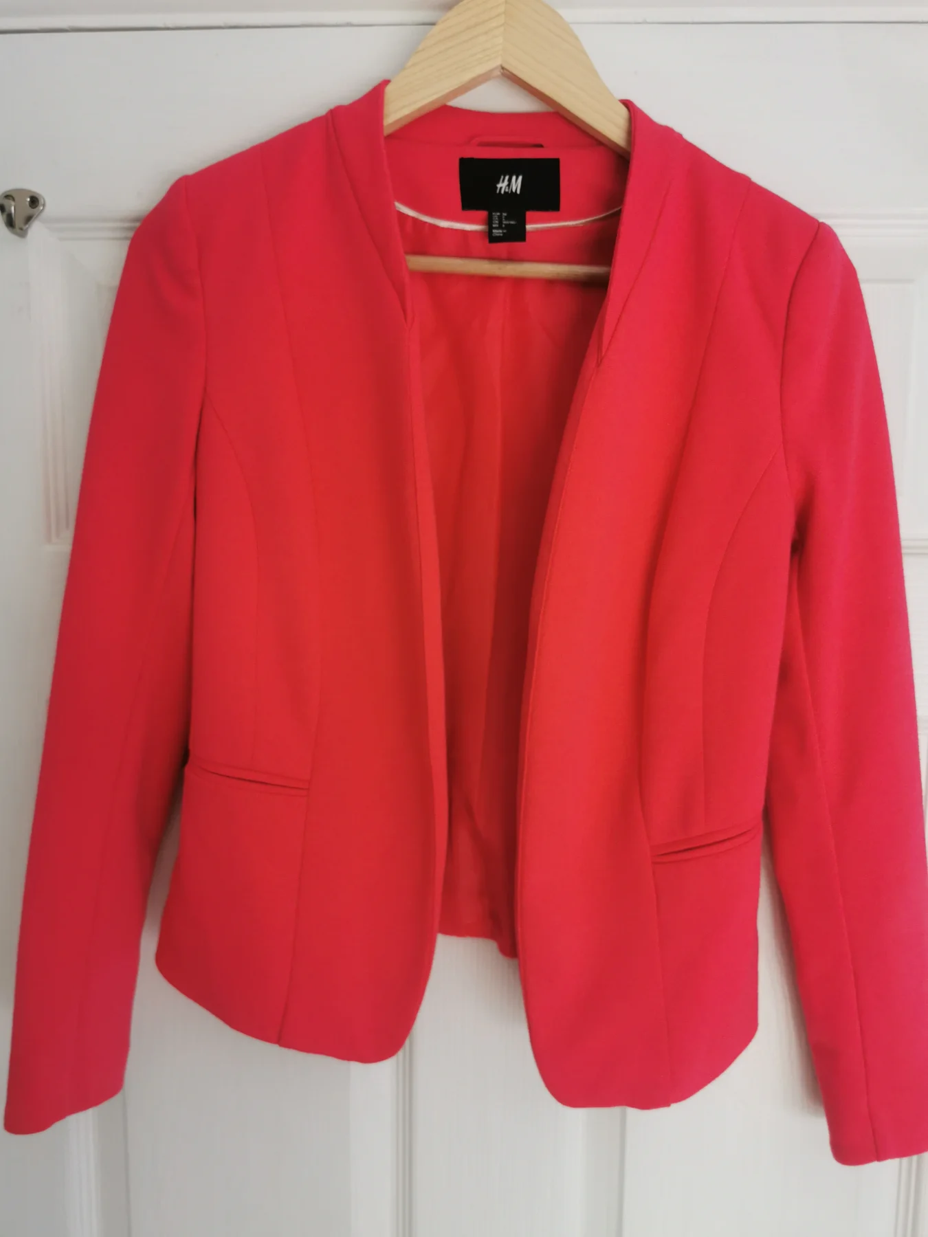 H&M pink blazer size EU 34 UK 6/8
