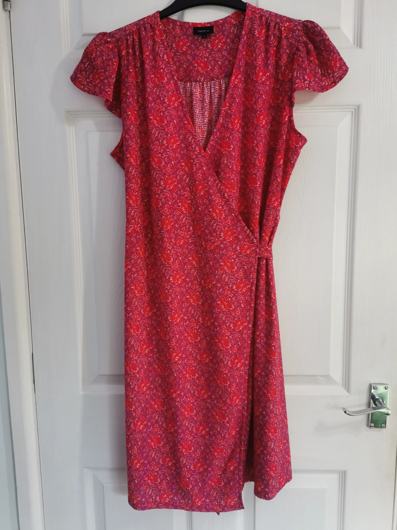 Next pink floral summer tea dress size 14