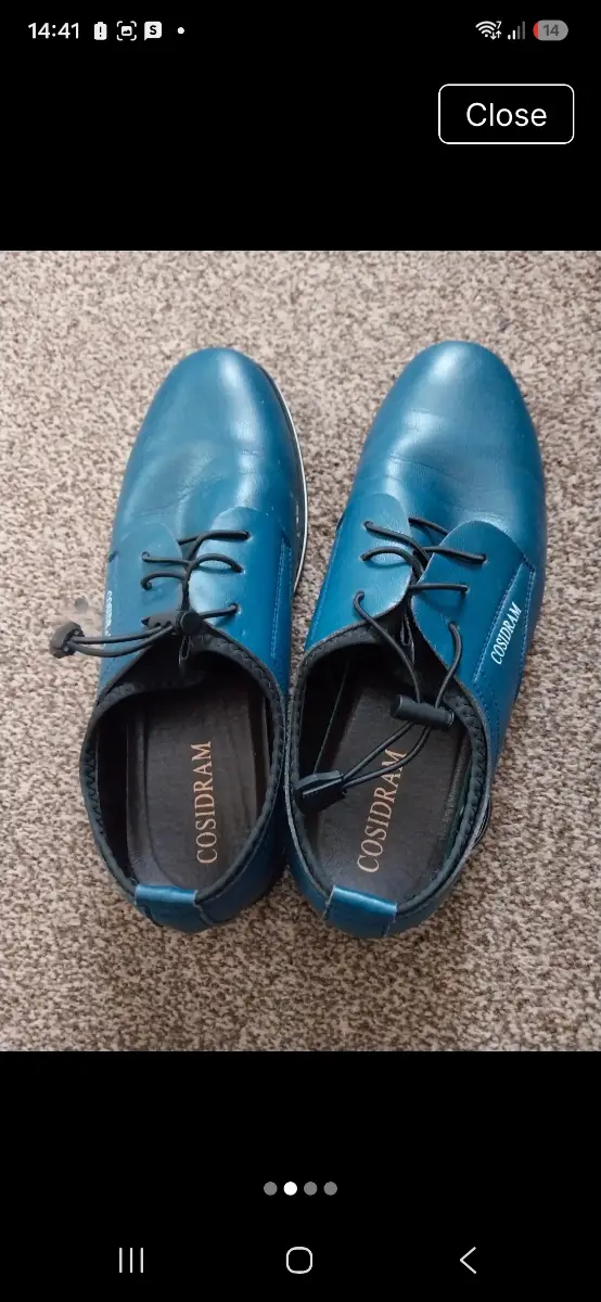 Cosidram Blue Shoes Mens Size UK7.5 EU41 Lace Up Smart Casual